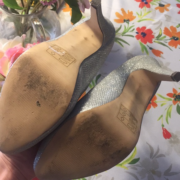 Sparkly silver Spring heels -Size 8 - Picture 5 of 6